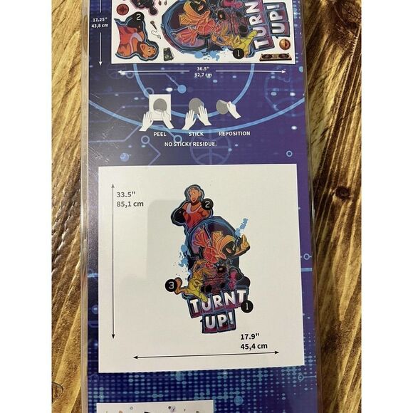 NEW 12 Pc Space Jam A New Legacy Peel & Stick Removable Wall Decals LEBRON JAMES - Picture 5 of 6